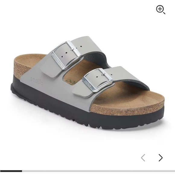 Birkenstock Shoes - • Birkenstock • Arizona Flex Platform Sandals Birko-Flor Stone Coin EU 39